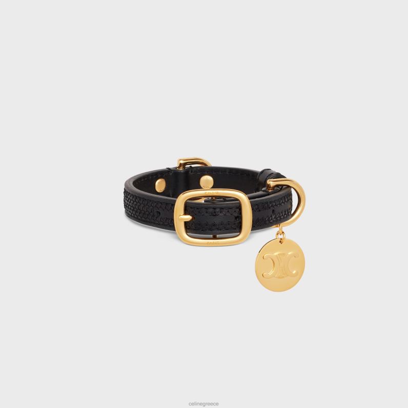 νάνο εξαιρετικά λεπτό κολάρο σκύλου σε πούλιες & μοσχάρι άνδρες CELINE 640PT1720 αξεσουάρ μαύρος
