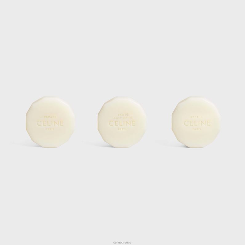 αρωματικά σαπούνια setparade, eau de californie, ερπετό 3x100g για άνδρες και γυναίκες CELINE 640PT1482 αξεσουάρ ένα χρώμα