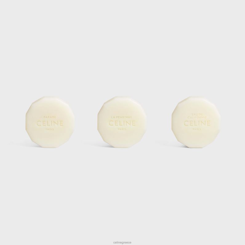 αρωματικά σαπούνια setparade, la peau nue, eau de californie 3x100g για άνδρες και γυναίκες CELINE 640PT1481 αξεσουάρ ένα χρώμα