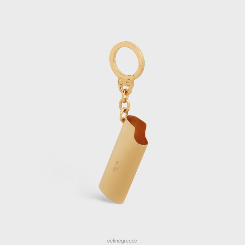 γούρι θήκης αναπτήρα σε ορείχαλκο γυναίκες CELINE 640PT534 αξεσουάρ χρυσός