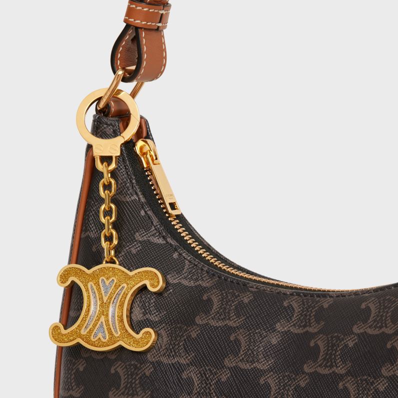 γούρι γκλίτερ καρδιάς triomphe σε ορείχαλκο και σμάλτο γυναίκες CELINE 640PT530 αξεσουάρ χρυσός