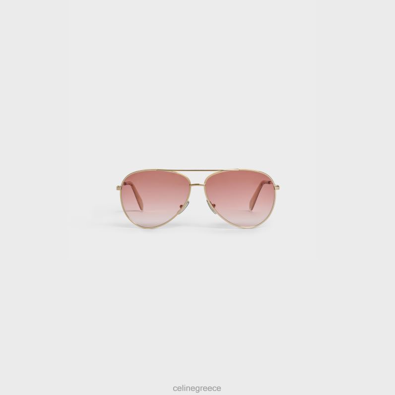 μεταλλικός σκελετός 02 γυαλιά ηλίου από μέταλλο γυναίκες CELINE 640PT1125 αξεσουάρ χρυσό/ροζ ντεγκραντέ
