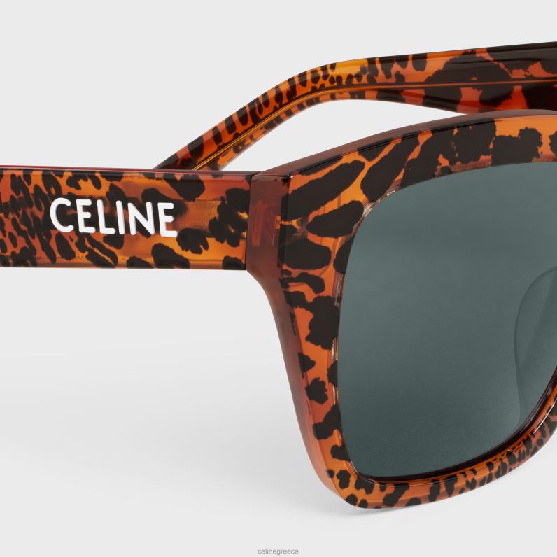 μονόχρωμα 03 γυαλιά ηλίου σε acetate γυναίκες CELINE 640PT1038 αξεσουάρ λεοπάρ αβάνα