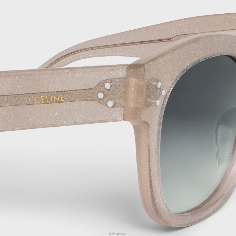 υπερμεγέθη γυαλιά ηλίου s002 σε acetate γυναίκες CELINE 640PT1147 αξεσουάρ ασημί γκλίτερ