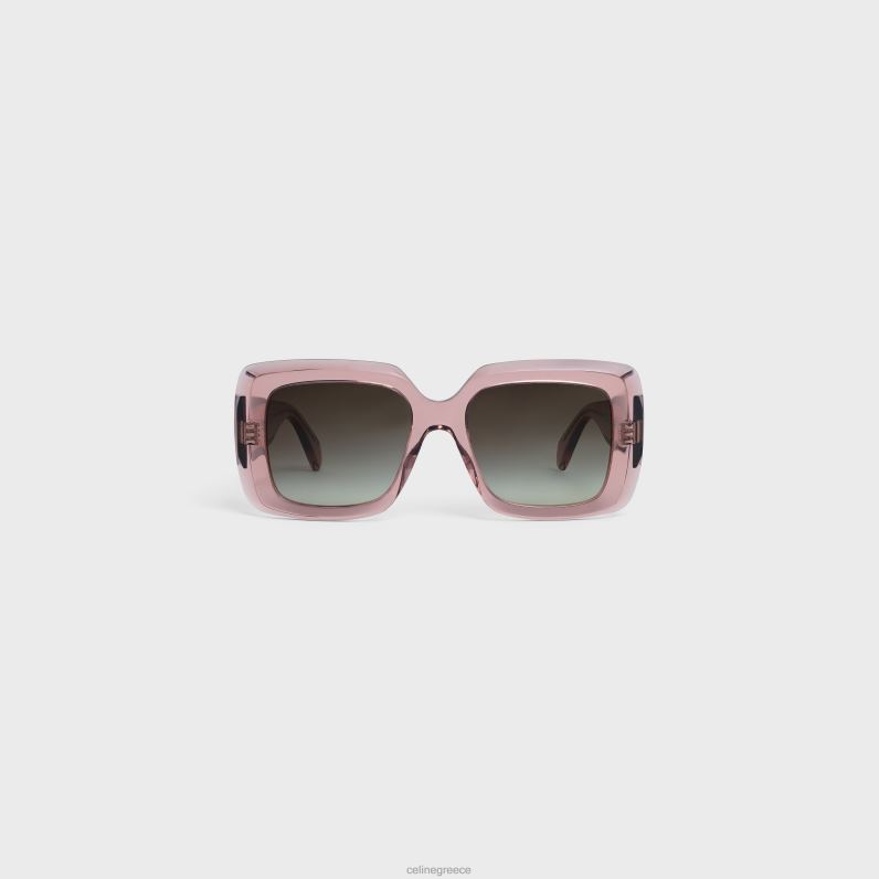 τετράγωνα γυαλιά ηλίου s263 σε acetate γυναίκες CELINE 640PT1152 αξεσουάρ διάφανη καραμέλα τριαντάφυλλου