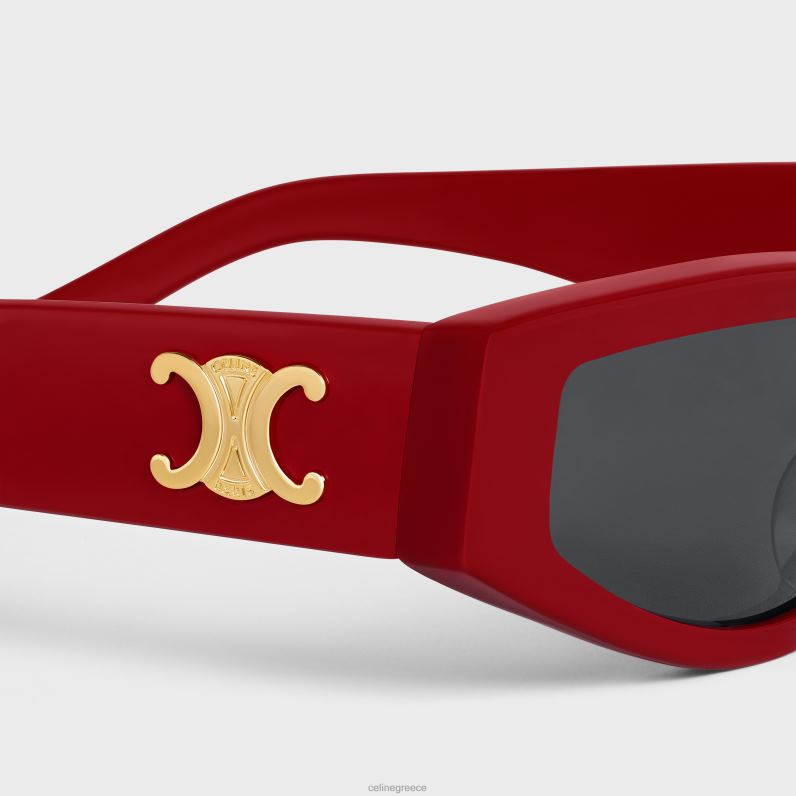 triomphe 12 γυαλιά ηλίου σε οξικό γυναίκες CELINE 640PT1119 αξεσουάρ το κόκκινο