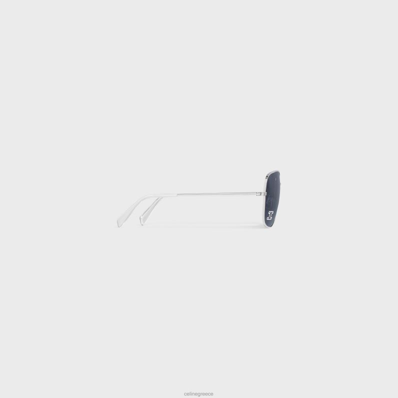 γυαλιά ηλίου triomphe rhinestone 01 από μέταλλο με κρύσταλλα γυναίκες CELINE 640PT1121 αξεσουάρ ασημί γκρι