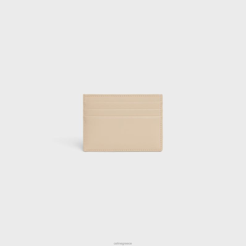 θήκη για κάρτες θριάμβου από γυαλιστερό δέρμα μοσχαριού γυναίκες CELINE 640PT489 αξεσουάρ γυμνός