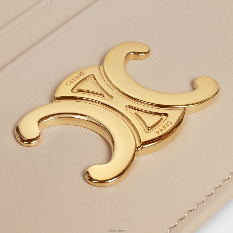 θήκη για κάρτες θριάμβου από γυαλιστερό δέρμα μοσχαριού γυναίκες CELINE 640PT489 αξεσουάρ γυμνός