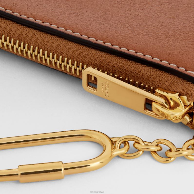 Θήκη για κέρματα και κάρτες cuir triomphe σε λείο δέρμα μοσχαριού γυναίκες CELINE 640PT496 αξεσουάρ βυρσοδέψω