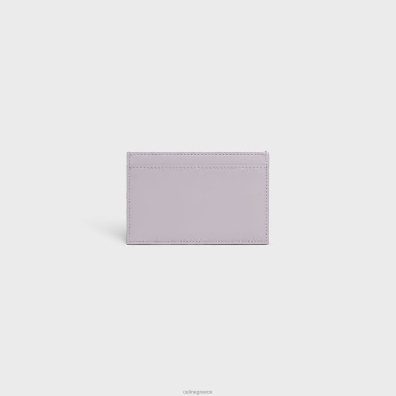 κάρτα cuir triomphe σε γυαλιστερό δέρμα μοσχαριού γυναίκες CELINE 640PT498 αξεσουάρ ανοιχτό λιλά
