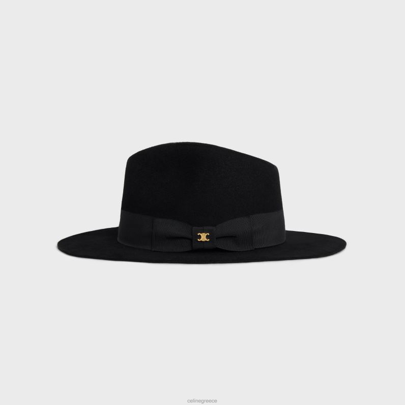 καπέλο Fedora σε τσόχα γυναίκες CELINE 640PT1193 αξεσουάρ μαύρος