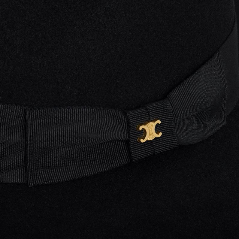 καπέλο Fedora σε τσόχα γυναίκες CELINE 640PT1193 αξεσουάρ μαύρος