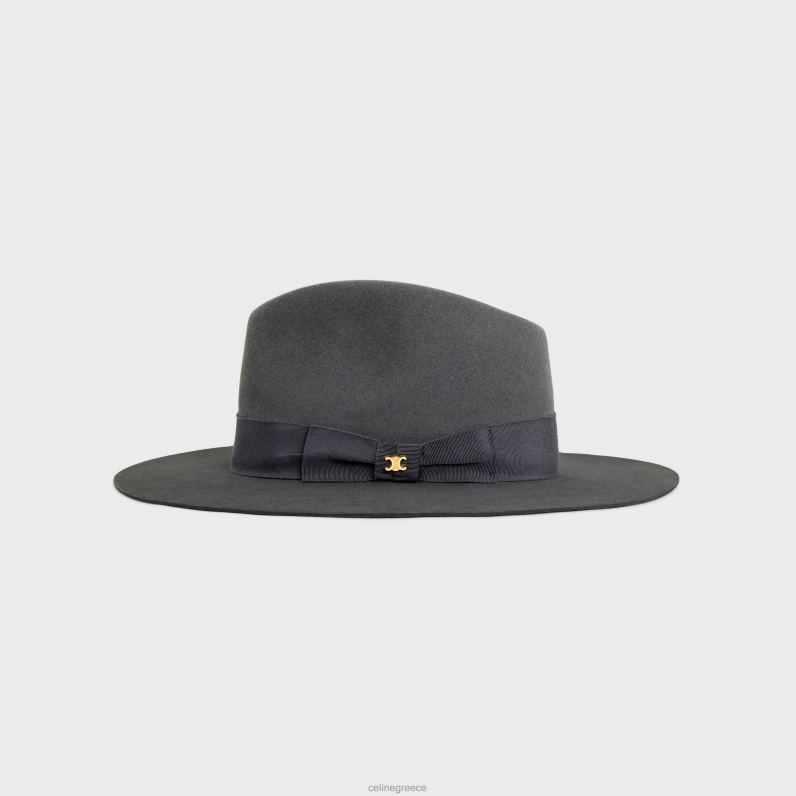 καπέλο Fedora σε τσόχα γυναίκες CELINE 640PT1194 αξεσουάρ gris