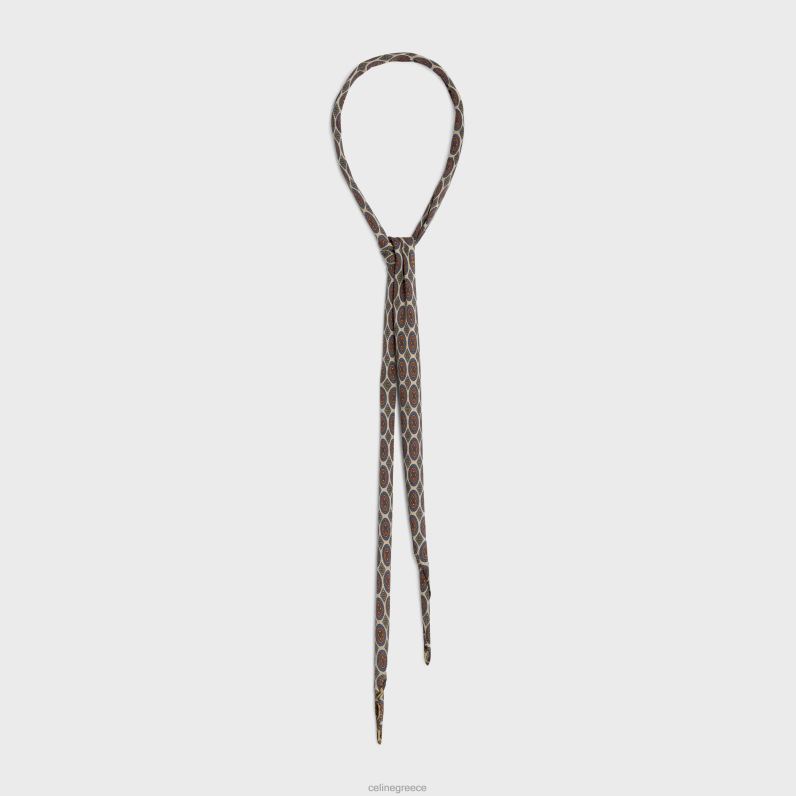 λεπτό μαντήλι biscotto μεταξωτό charmeuse γυναίκες CELINE 640PT1223 αξεσουάρ paille