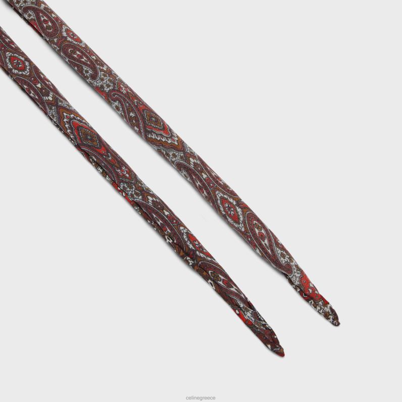 λεπτό κασκόλ κασμίρ μεταξωτό charmeuse γυναίκες CELINE 640PT1222 αξεσουάρ καφέ/μπορντό