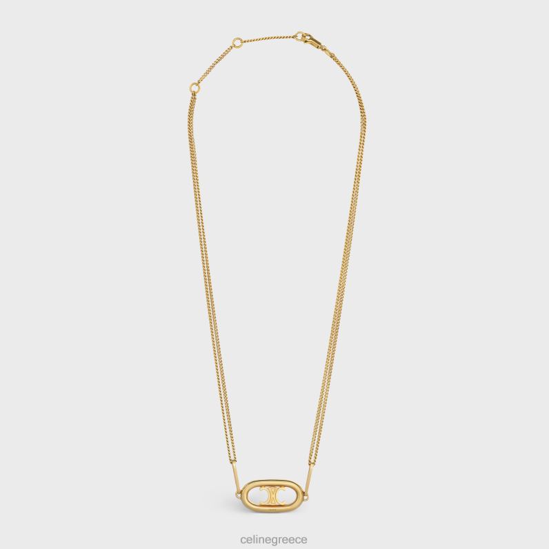 κολιέ θριάμβου από ορείχαλκο γυναίκες CELINE 640PT1315 αξεσουάρ χρυσός