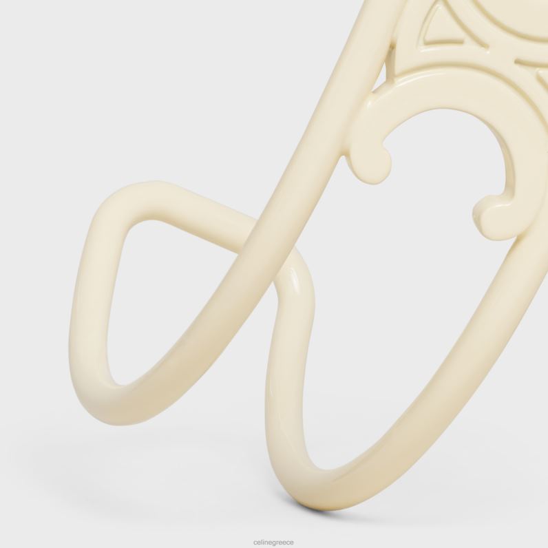 μανσέτα θριάμβου από βερνικωμένο ορείχαλκο γυναίκες CELINE 640PT1320 αξεσουάρ υπόλευκο