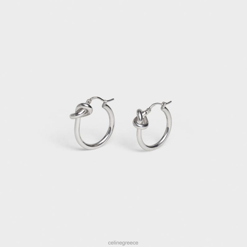 κόμπος μικρά κρίκοι από ορείχαλκο με φινίρισμα ροδίου γυναίκες CELINE 640PT1352 αξεσουάρ ασήμι