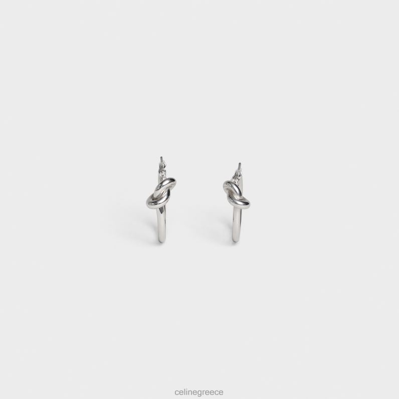 κόμπος μικρά κρίκοι από ορείχαλκο με φινίρισμα ροδίου γυναίκες CELINE 640PT1352 αξεσουάρ ασήμι