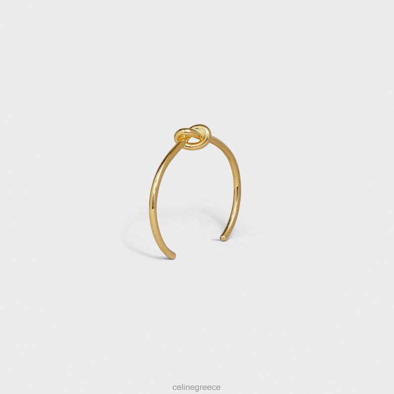 Πολύ λεπτό βραχιόλι με κόμπο από ορείχαλκο με φινίρισμα γυναίκες CELINE 640PT1367 αξεσουάρ χρυσός