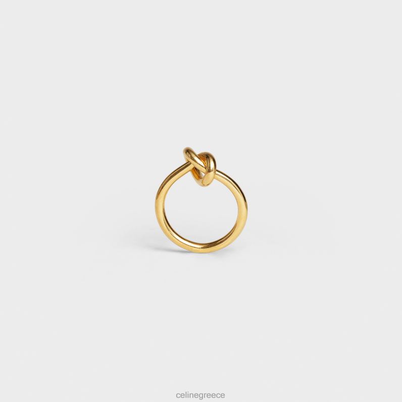 δαχτυλίδι κόμπων από ορείχαλκο με φινίρισμα γυναίκες CELINE 640PT1375 αξεσουάρ χρυσός