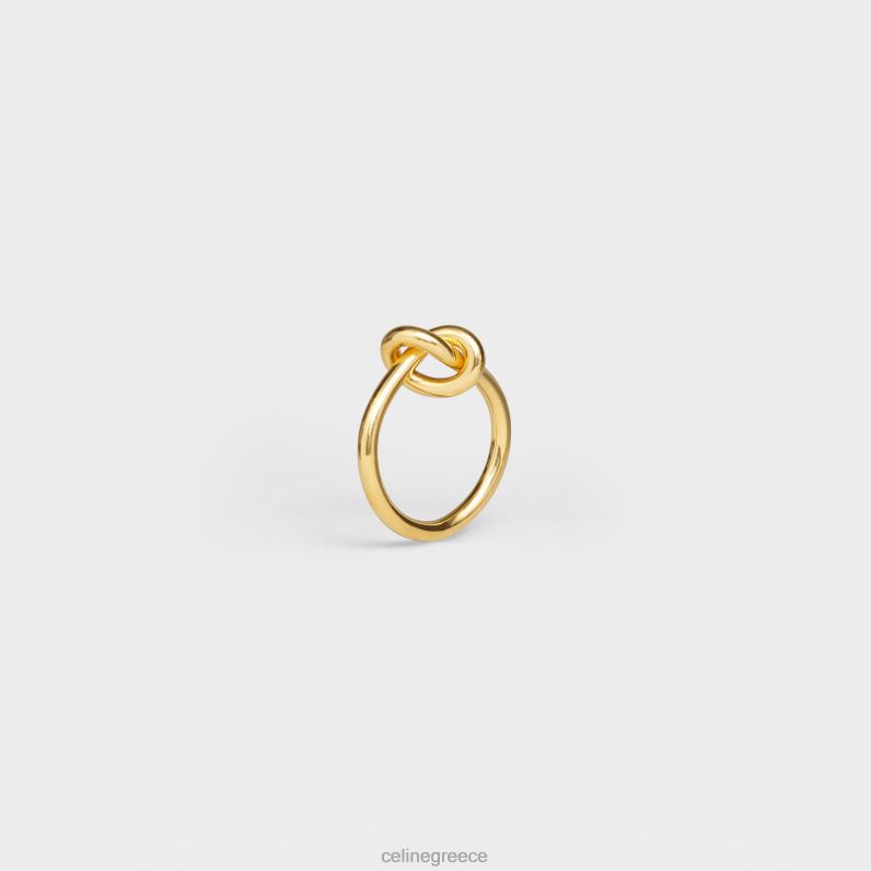 δαχτυλίδι κόμπων από ορείχαλκο με φινίρισμα γυναίκες CELINE 640PT1375 αξεσουάρ χρυσός