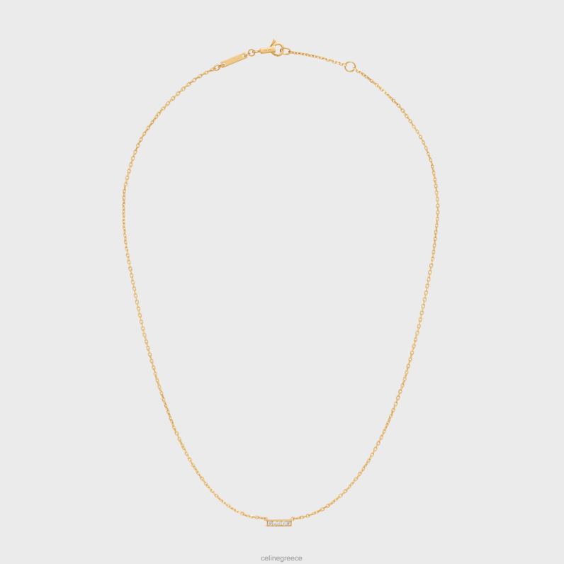 κολιέ γραμμή σε διαμάντια γυναίκες CELINE 640PT1394 αξεσουάρ κίτρινο χρυσό & λευκό