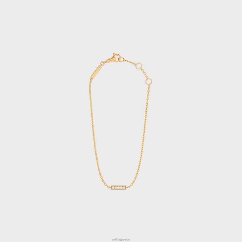 βραχιόλι γραμμής σε διαμάντια γυναίκες CELINE 640PT1395 αξεσουάρ κίτρινο χρυσό & λευκό