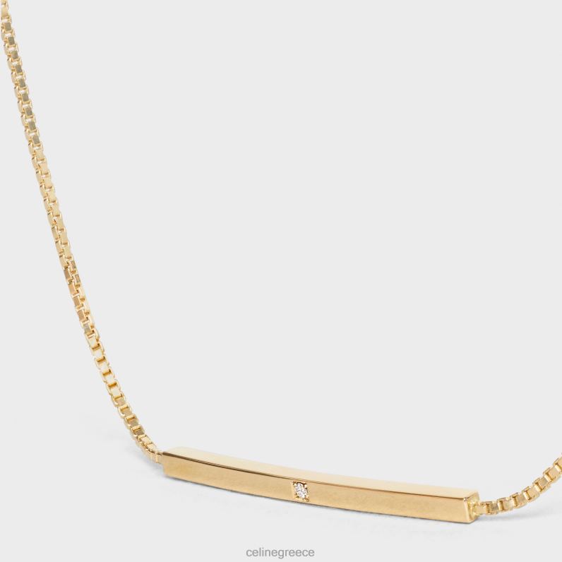 συναισθηματικό ίσιο βραχιόλι σε διαμάντι γυναίκες CELINE 640PT1398 αξεσουάρ κίτρινο χρυσό & λευκό