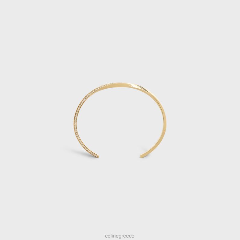βραχιόλι στρέψης σε διαμάντια γυναίκες CELINE 640PT1405 αξεσουάρ κίτρινο χρυσό & λευκό