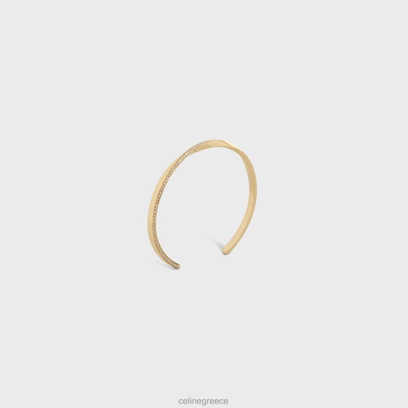 βραχιόλι στρέψης σε διαμάντια γυναίκες CELINE 640PT1405 αξεσουάρ κίτρινο χρυσό & λευκό