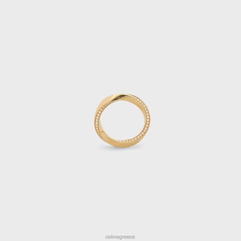 δαχτυλίδι στρέψης σε διαμάντια γυναίκες CELINE 640PT1410 αξεσουάρ κίτρινο χρυσό & λευκό