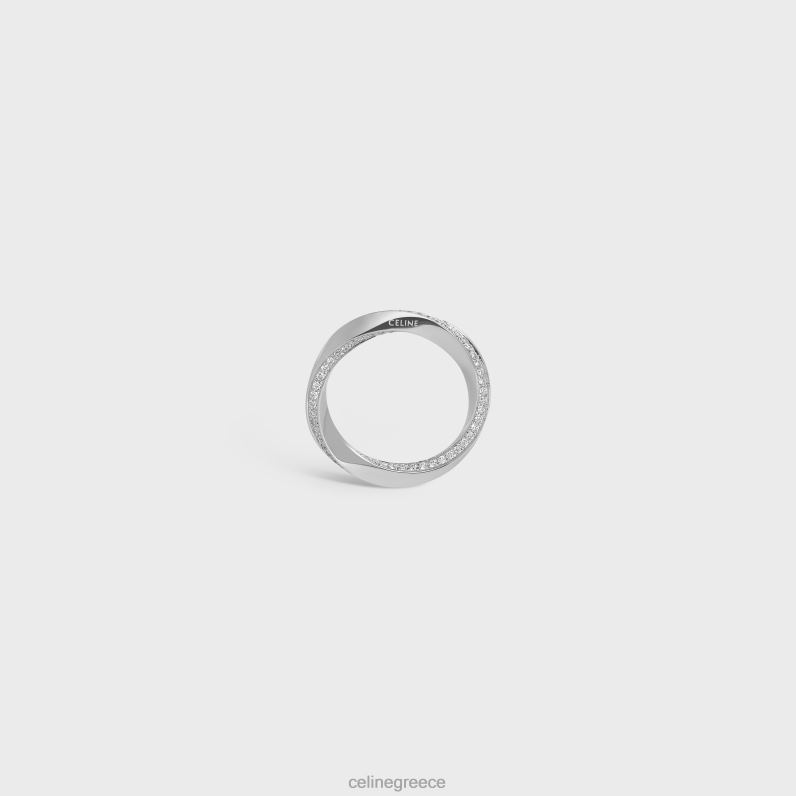 δαχτυλίδι στρέψης σε διαμάντια γυναίκες CELINE 640PT1412 αξεσουάρ λευκό χρυσό & λευκό