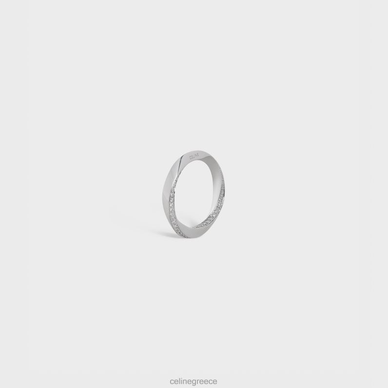 δαχτυλίδι στρέψης σε διαμάντια γυναίκες CELINE 640PT1412 αξεσουάρ λευκό χρυσό & λευκό