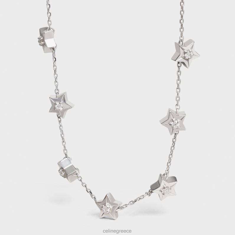 Etoile κολιέ με πολλά αστέρια σε διαμάντια γυναίκες CELINE 640PT1421 αξεσουάρ λευκό χρυσό & λευκό