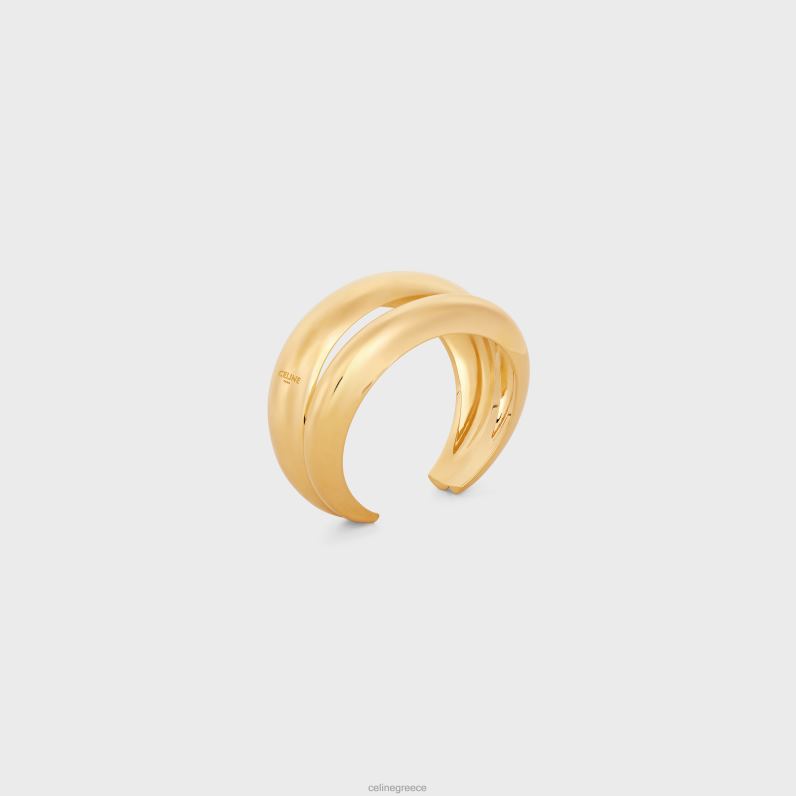 σχηματίζει abstraites μανσέτα από ορείχαλκο με φινίρισμα γυναίκες CELINE 640PT1370 αξεσουάρ χρυσός