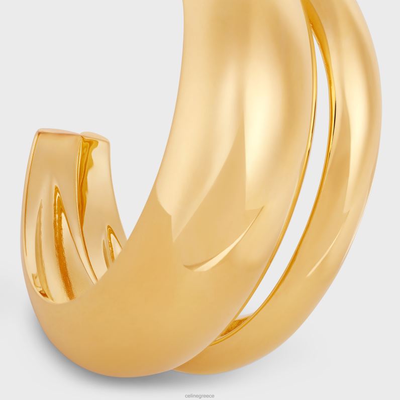 σχηματίζει abstraites μανσέτα από ορείχαλκο με φινίρισμα γυναίκες CELINE 640PT1370 αξεσουάρ χρυσός