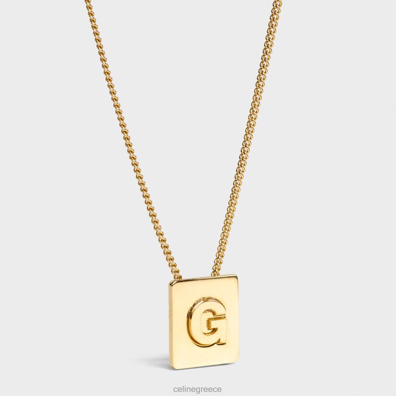 Κολιέ alphabet g από ορείχαλκο με φινίρισμα γυναίκες CELINE 640PT1330 αξεσουάρ χρυσός
