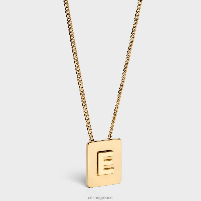 Αλφάβητο e κολιέ από ορείχαλκο με φινίρισμα γυναίκες CELINE 640PT1328 αξεσουάρ χρυσός
