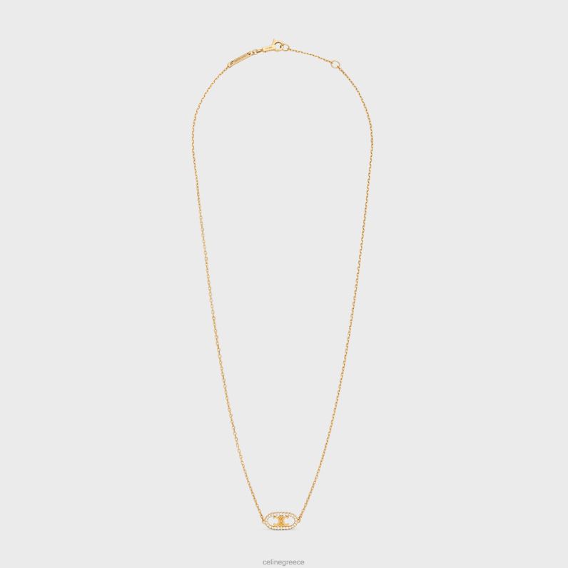 Κολιέ θριάμβου maillon σε διαμάντια γυναίκες CELINE 640PT1378 αξεσουάρ κίτρινο χρυσό & λευκό