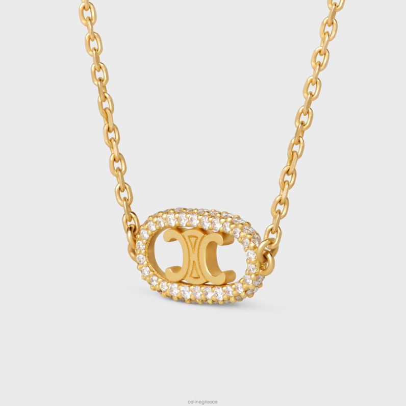 Κολιέ θριάμβου maillon σε διαμάντια γυναίκες CELINE 640PT1378 αξεσουάρ κίτρινο χρυσό & λευκό