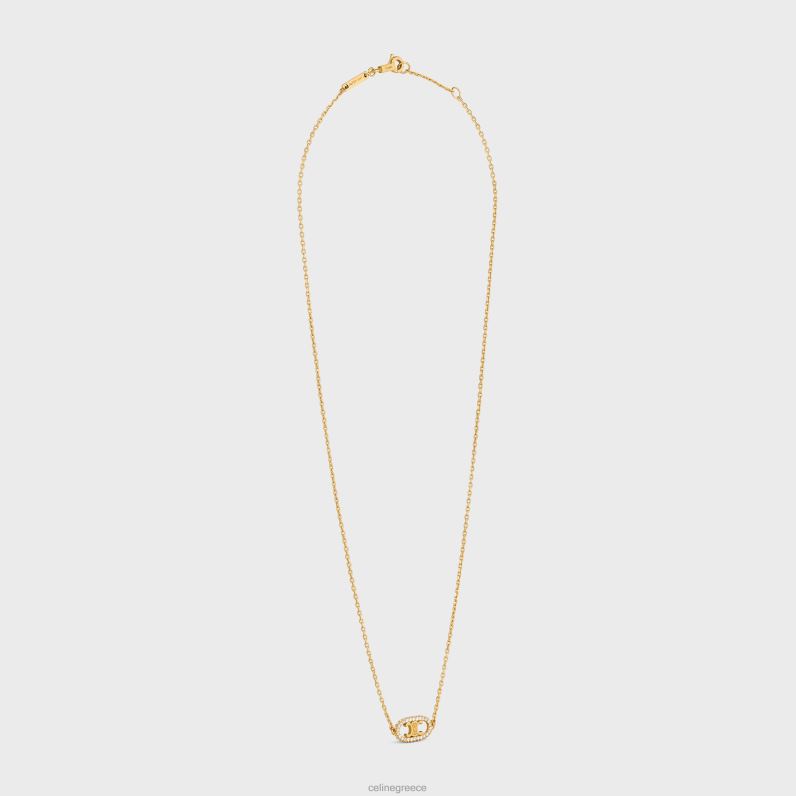 Κολιέ θριάμβου maillon σε διαμάντια γυναίκες CELINE 640PT1378 αξεσουάρ κίτρινο χρυσό & λευκό