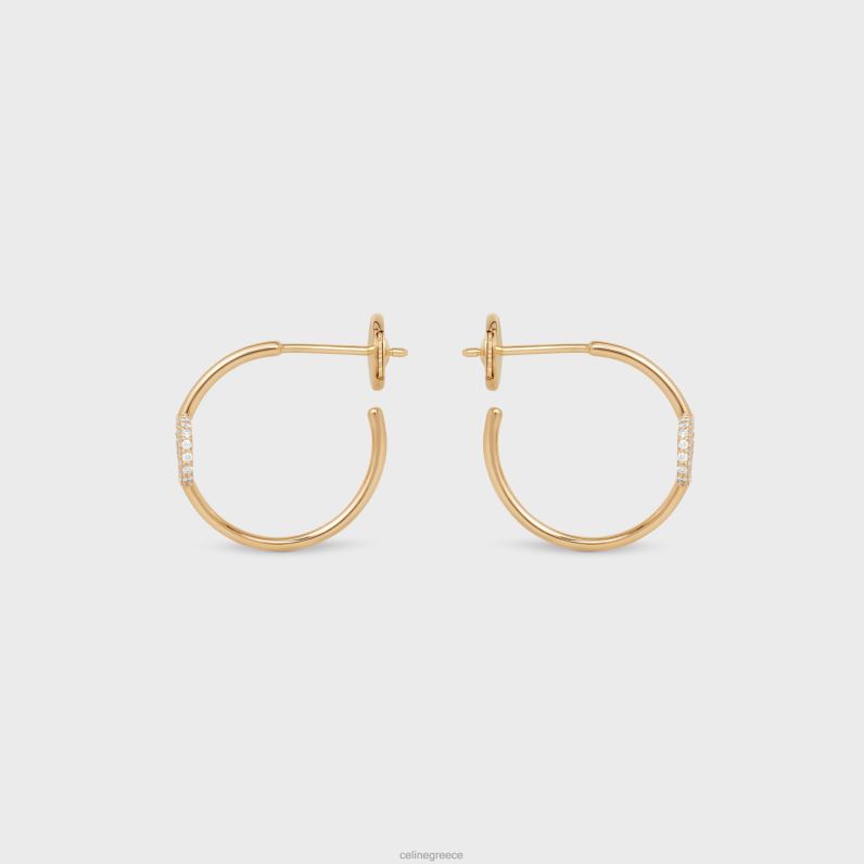 κρίκους θριάμβου maillon σε διαμάντια γυναίκες CELINE 640PT1380 αξεσουάρ κίτρινο χρυσό & λευκό