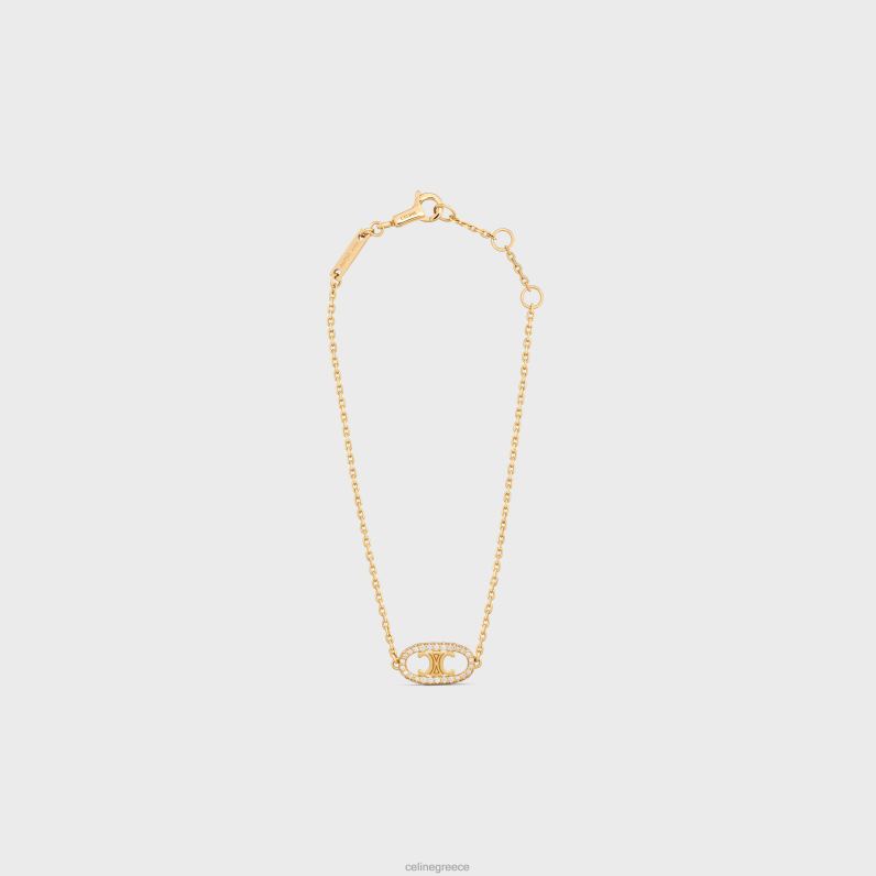 Βραχιόλι maillon triomphe σε διαμάντια γυναίκες CELINE 640PT1379 αξεσουάρ κίτρινο χρυσό & λευκό