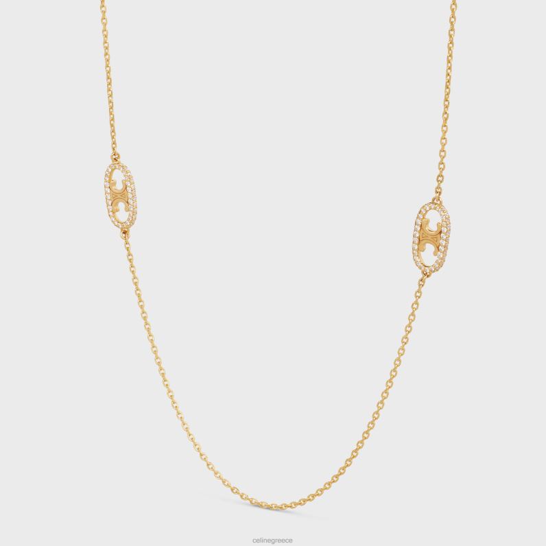 maillon triomphe sautoir σε διαμάντια γυναίκες CELINE 640PT1389 αξεσουάρ κίτρινο χρυσό & λευκό