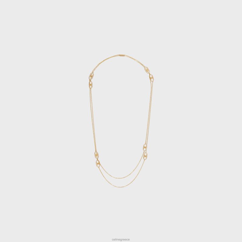 maillon triomphe sautoir σε διαμάντια γυναίκες CELINE 640PT1389 αξεσουάρ κίτρινο χρυσό & λευκό