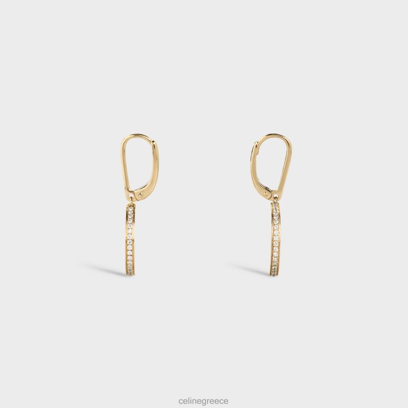 σκουλαρίκια medaille σε διαμάντια γυναίκες CELINE 640PT1415 αξεσουάρ κίτρινο χρυσό & λευκό