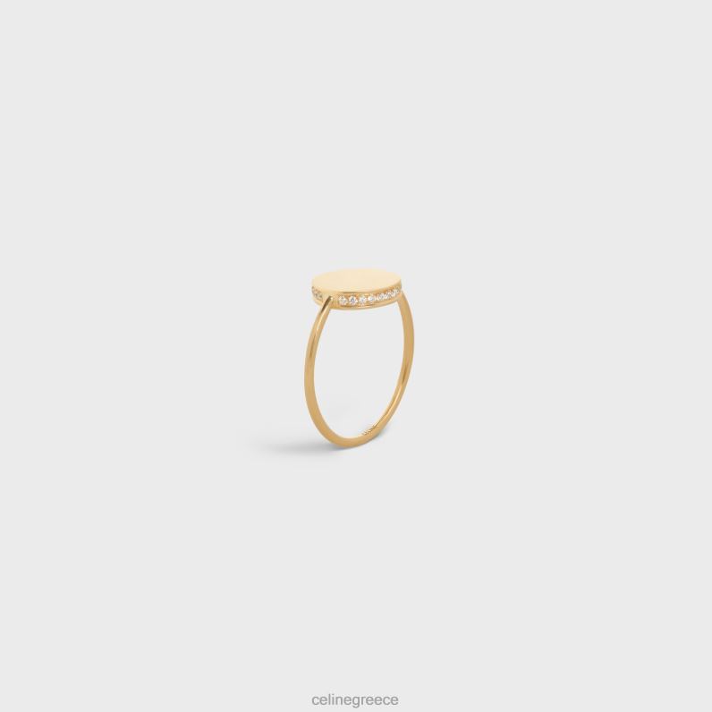 Δαχτυλίδι medaille σε διαμάντια γυναίκες CELINE 640PT1416 αξεσουάρ κίτρινο χρυσό & λευκό