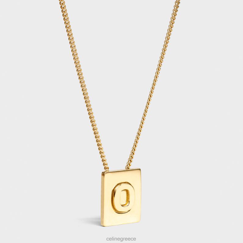 αλφάβητο o κολιέ από ορείχαλκο με φινίρισμα γυναίκες CELINE 640PT1338 αξεσουάρ χρυσός